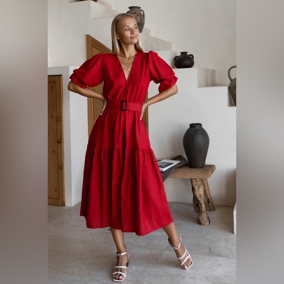 Elf Peony Linen Dress - Picture 1 of 16